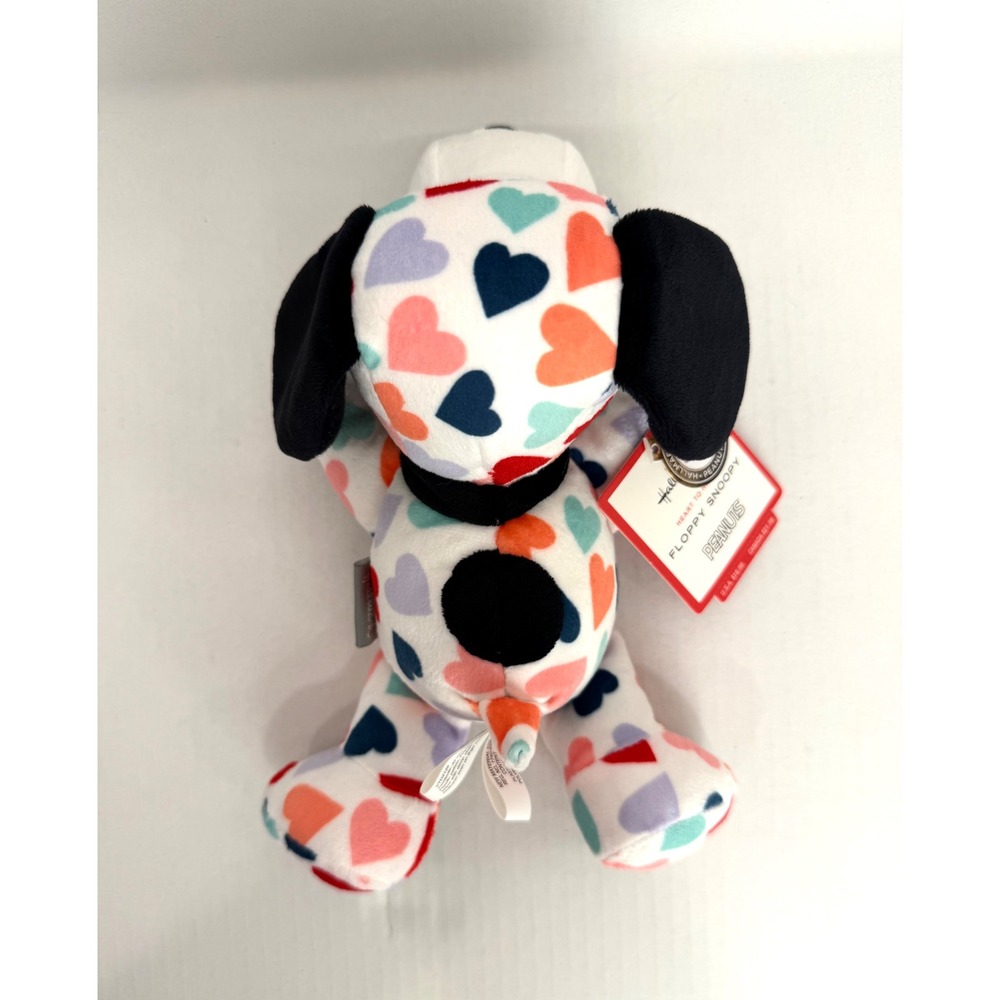 Hallmark Peanuts Floppy Snoopy Plush Heart Pattern Multi Valentine Gift NWT - Picture 6 of 8